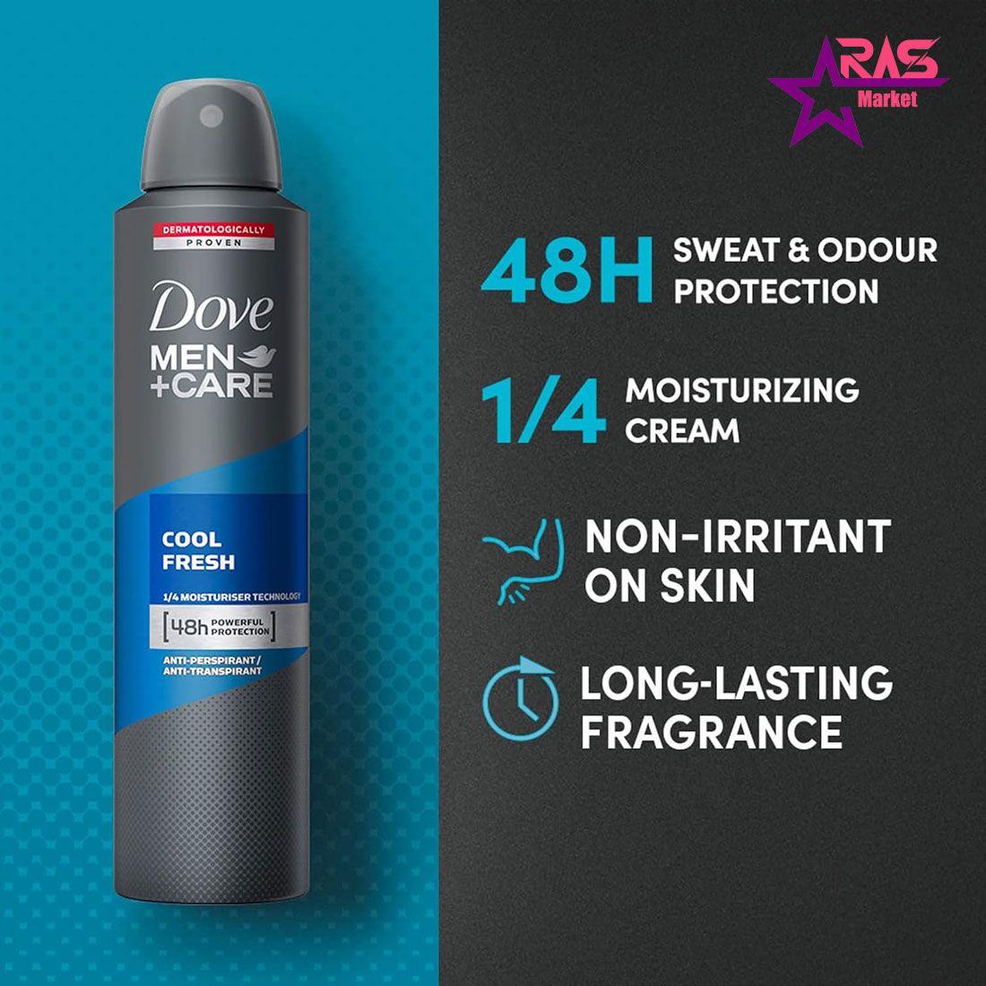 اسپری ضد تعریق داو مردانه مدل کول فرش COOL FRESH حجم 250 میل