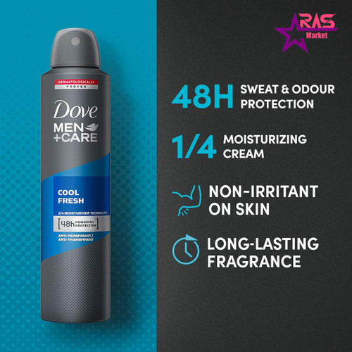 اسپری ضد تعریق داو مردانه مدل کول فرش COOL FRESH حجم 250 میل